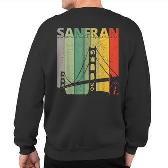 Golden Gate Bridge Vintage San Francisco Golden Gate Sweatshirt Back Print - Monsterry DE