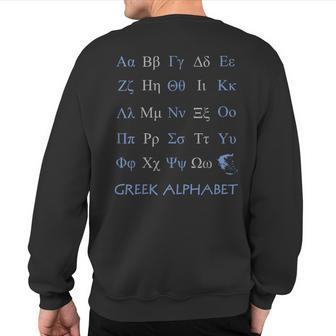 Greek Alphabet Letters Sweatshirt Back Print - Monsterry