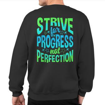 Growth Mindset Inspirational Motivational Empowering Sweatshirt Back Print - Monsterry DE