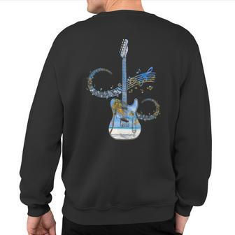Guitar Rock N Roll Bass Instrument Vintage Metal Sweatshirt Back Print - Monsterry UK