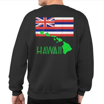 Hawaiian Islands State Flag Sweatshirt Back Print - Monsterry AU