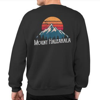 Hawaiian Mount Haleakala Volcano Mountain Retro T Sweatshirt Back Print - Monsterry DE