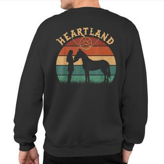 Heartland Retro Vintage Sunset Sweatshirt Back Print - Seseable