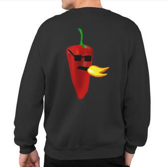Hot Pepper Sauce Lovers Sweatshirt Back Print - Monsterry UK