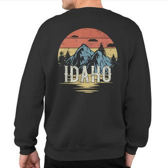 Idaho Retro Vintage Sweatshirt Back Print - Monsterry