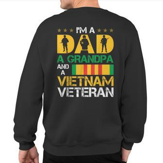 I'm A Dad A Grandpa And A Vietnam Veteran Christmas Sweatshirt Back Print - Monsterry UK