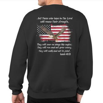 Isaiah 4031 Holy Bible Verse Scripture Sweatshirt Back Print - Monsterry UK