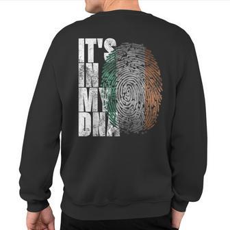 Its In My Dna Irish Retro Vintage Celtic Ireland Flag Sweatshirt Back Print - Monsterry CA