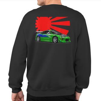 Japanese Sportscar Perfect For Drift Car Enthusiasts Sweatshirt Back Print - Monsterry CA