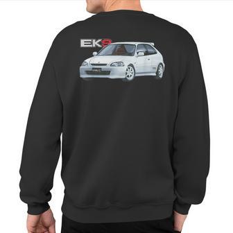 Jdm Car Type Ek9 Hatch Sport Dx Manual 5 Speed B16 Sweatshirt Back Print - Monsterry UK