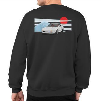 Jdm Mr2 Aw11 Illustrated Graphic Sweatshirt Back Print - Monsterry