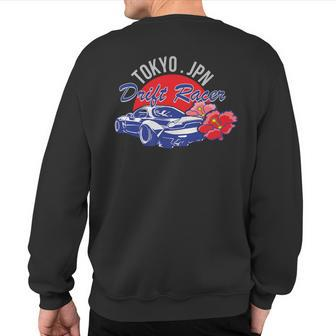 Jdm Tokyo Japan Drift Race Car Tuning Retro Vintage Graphic Sweatshirt Back Print - Monsterry CA