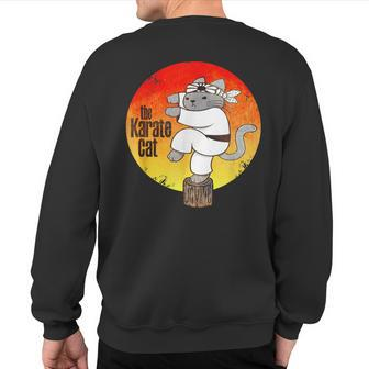 The Karate Cat Sweatshirt Back Print - Monsterry