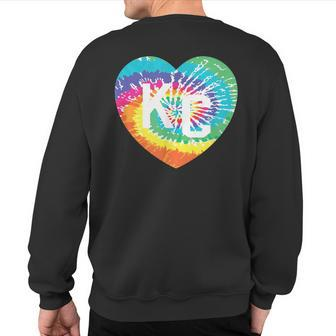Kc Tie-Dye Heart Love Kc Tie-Dye Colorful Hearts Kansas City Sweatshirt Back Print - Monsterry