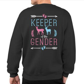 Keeper Of The Gender Buck Or Doe In Blue And Pink Party Sweatshirt Back Print - Monsterry UK