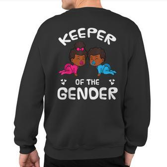 Keeper Of The Gender Reveal Announcement African American Sweatshirt Back Print - Monsterry CA