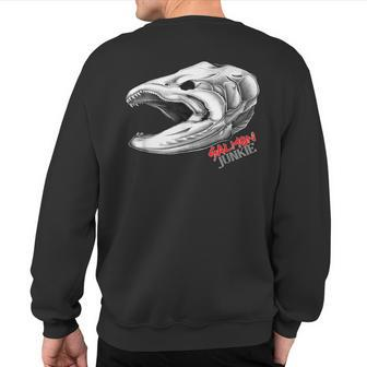 King Salmon Skull Fishing Sweatshirt Back Print - Monsterry AU