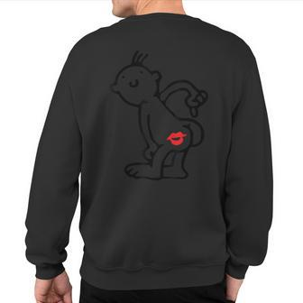 Kiss My Ass Fed Up With It All & Don't Care What You Think Sweatshirt Back Print - Monsterry