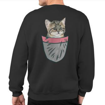 Kitty Cat In My Your Pocket Sweatshirt Back Print - Monsterry AU