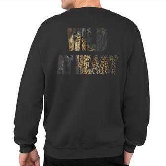 Leopard Print Wild At Heart T Sweatshirt Back Print - Monsterry AU