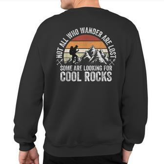 Some Are Looking For Cool Rocks Geologist Geode Hunter Sweatshirt Back Print - Monsterry DE