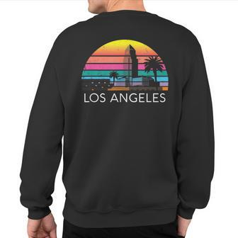 Los Angeles Beach California Surf Vintage Cali Dtla Venice Sweatshirt Back Print - Monsterry CA