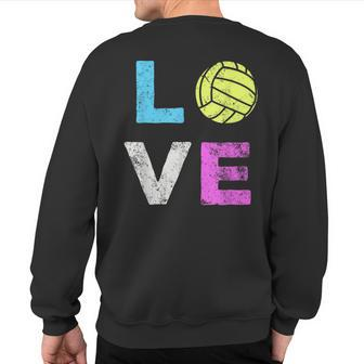 Love Volleyball American Team Fan Sweatshirt Back Print - Monsterry AU