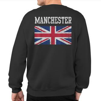 Manchester Flag United Kingdom Flag Union Jack Couples Group Sweatshirt Back Print - Monsterry