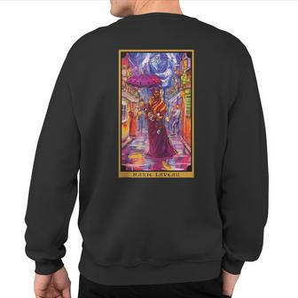 Marie Laveau Justice Tarot Card Voodoo Witch New Orleans Sweatshirt Back Print - Monsterry DE