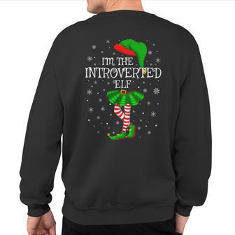 Matching Family Group I'm The Introverted Elf Christmas Sweatshirt Back Print - Monsterry CA