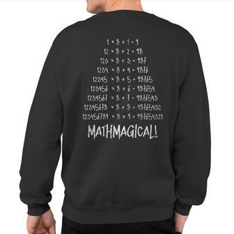 Math Patterns Mathmagical Sweatshirt Back Print - Monsterry