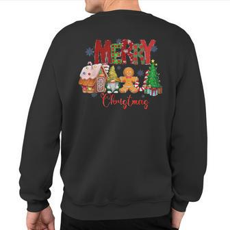 Merry Christmas Candy House Lemon Gnome Gingerbread Pajamas Sweatshirt Back Print - Monsterry AU