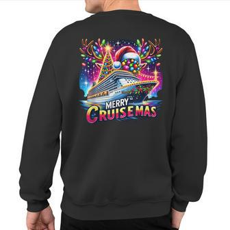 Merry Christmas Cruise Ship Family Christmas Sweatshirt Back Print | Mazezy