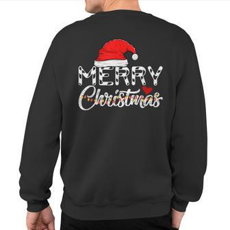 Merry Christmas Christmas Santa Claus Family Christmas Sweatshirt Back Print - Seseable