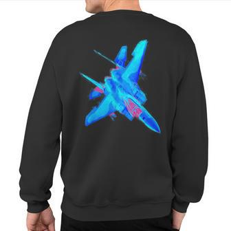 Military's Jet Fighters Aircraft Plane F22 Raptor Sweatshirt Back Print - Monsterry