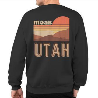 Moab Utah Retro Vintage Sunset Sweatshirt Back Print - Monsterry DE