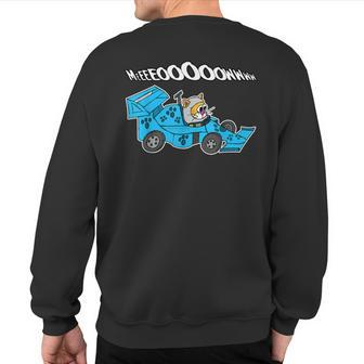 Motor Racing Cat Sports Car For Race Fans And Cat Lovers Sweatshirt Back Print - Monsterry DE