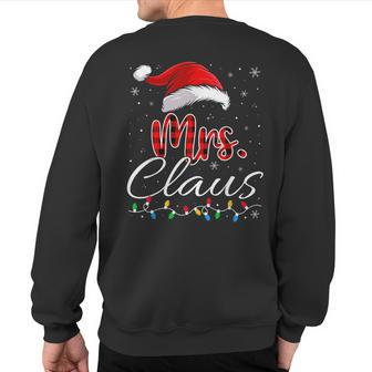 Mr And Mrs Claus Couples Matching Christmas Pajamas Santa Sweatshirt Back Print - Thegiftio UK