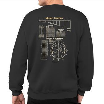 Music Theory Cheat Music Composer Musician Sweatshirt Back Print - Monsterry CA