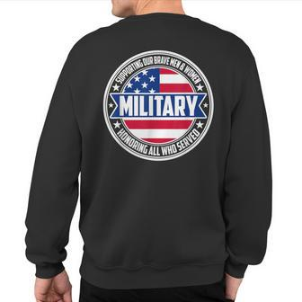 National Military Appreciation Month Sweatshirt Back Print - Monsterry UK
