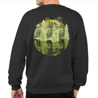 Nature Trees Reflection Outdoor Wildlife Forest Sweatshirt Back Print - Monsterry DE