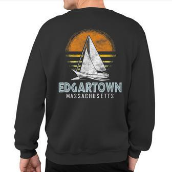 Nautical Boat Edgartown Massachusetts Yacht Club Sweatshirt Back Print - Monsterry AU