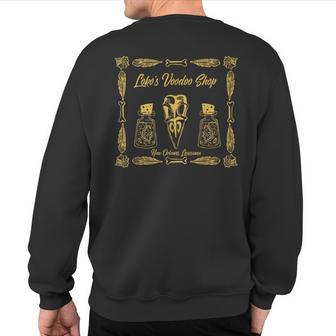 New Orleans Louisiana Voodoo Shop Souvenir Sweatshirt Back Print - Monsterry