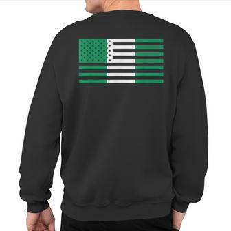 Nigerian American Flag America Nigeria Usa Pride Sweatshirt Back Print - Monsterry DE
