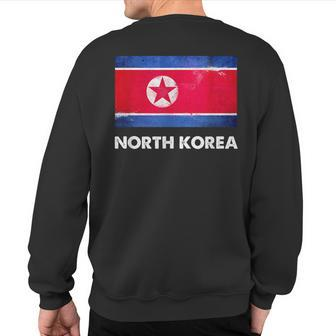 North Korean North Korea Flag Sweatshirt Back Print - Monsterry AU