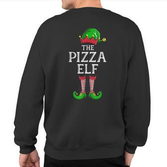 Pizza Elf Matching Family Group Christmas Party Pajama Sweatshirt Back Print - Monsterry