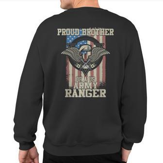 Proud Brother Of Us Army Ranger Sweatshirt Back Print - Monsterry