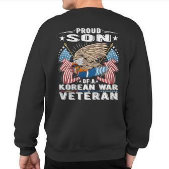 Proud Son Of A Korean War Veteran Military Vet's Child Sweatshirt Back Print - Monsterry CA