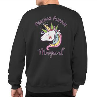 Punk Rock Anarchy Unicorn Sweatshirt Back Print - Monsterry