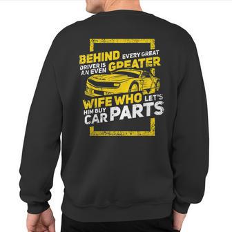 Race Car Outfit For A Race Car Driver Sweatshirt Back Print - Monsterry AU